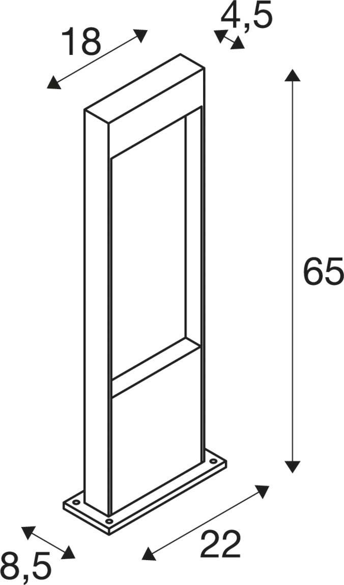 LED-Pollerleuchte 10W IP65 3000K 400lm anth 1LED Alu Kst_tr