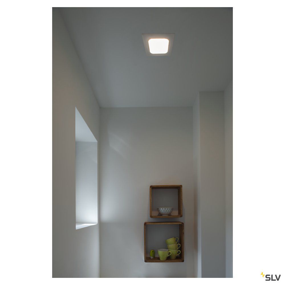 LED-Einbaustrahler 9,7W 3000K Konv ws mt IP20 1LED Alu 165x165x20mm