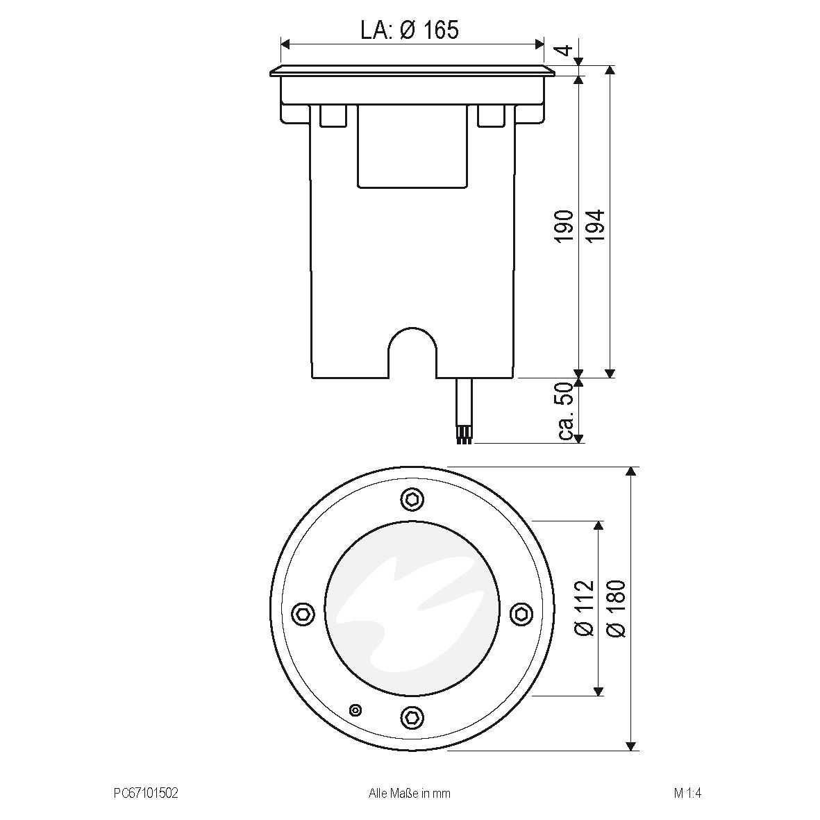 LED-Bodeneinbauleuchte 15W 3000K 1012lm LED nicht austauschbar 1LED 110-240V