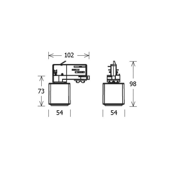 ONETrack Steckdosenadapte sw 102mm