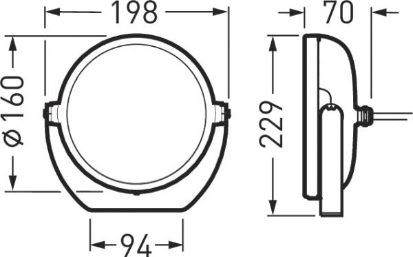 LED-Anbaustrahler 27W 3000K 2000lm Konv DALI Dimmung DALI 1LED Alu IP65 anth mt
