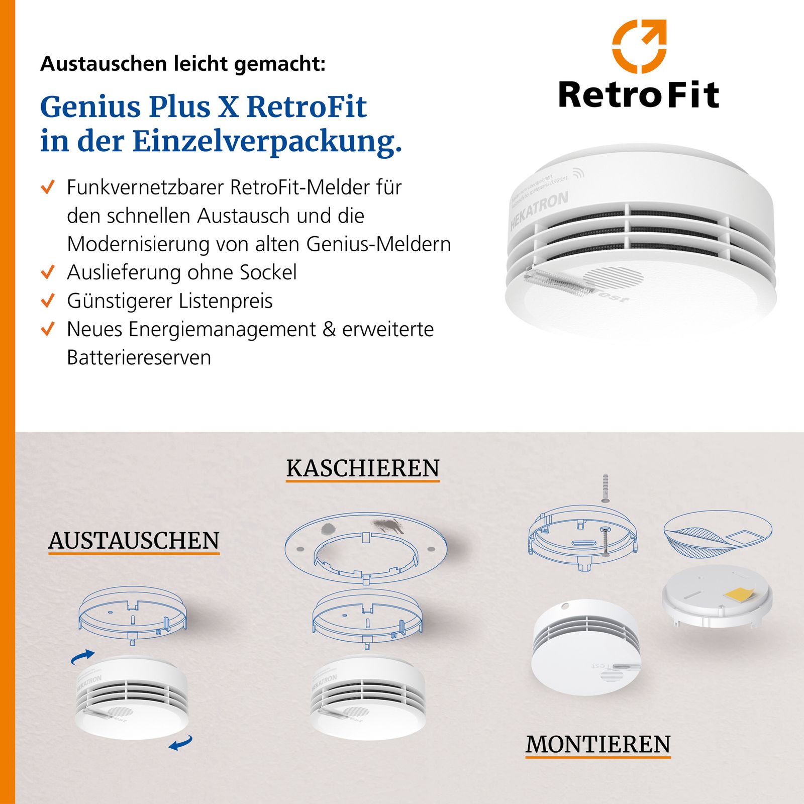 Rauchmelder Funk VdS ws autark 10J Batt VdS anerkannt Standalone max60St opt