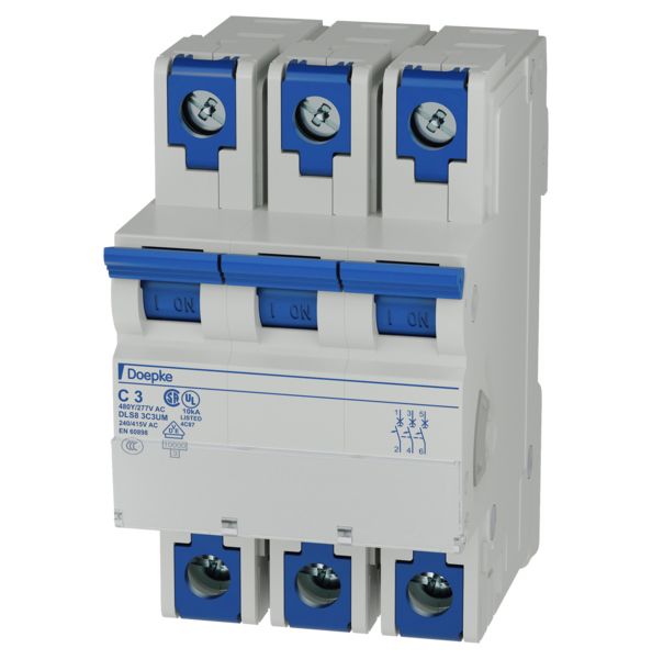 Leitungsschutzschalter AC C 3A 3p 480V 3TE 16,67-400Hz IP20