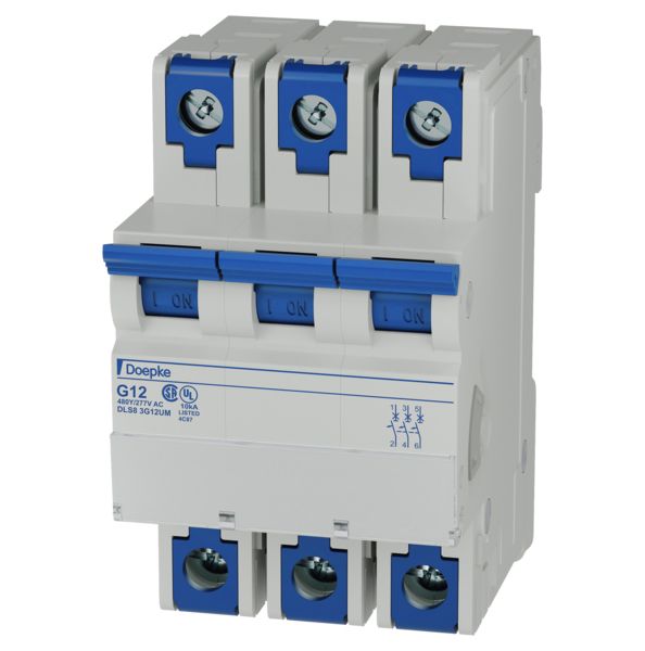 Leitungsschutzschalter AC G 12A 3p 480V 3TE 16,67-400Hz IP20
