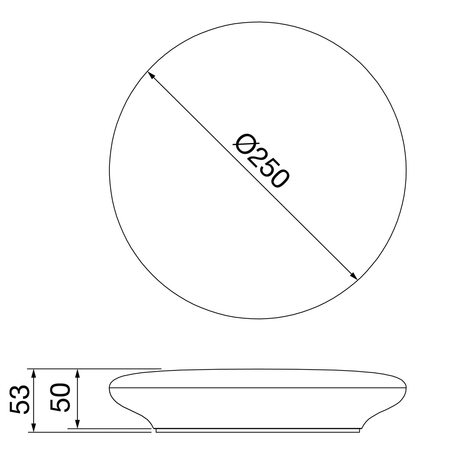 LED-Anbauleuchte ELIA 12W 4000K 1150lm ws Konv IP54 Ø250x53mm
