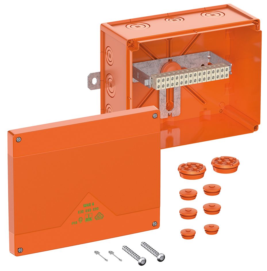 Abzweigdose IP66 2,5qmm 250x200x120mm or Kst Klemm Wand/Decke hfr