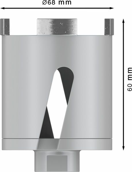Diamant-Bohrkrone Ø68x60mm Innengew
