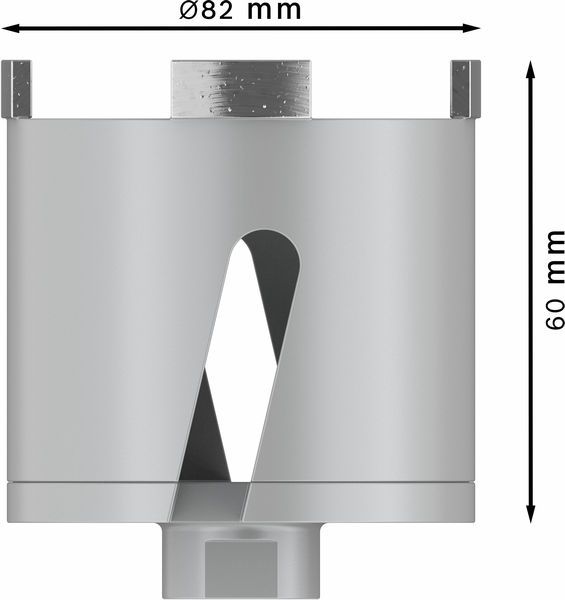Diamant-Bohrkrone Ø82x60mm Innengew M16