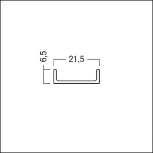 An/Einbauprofil sw Alu 2000x22x7mm