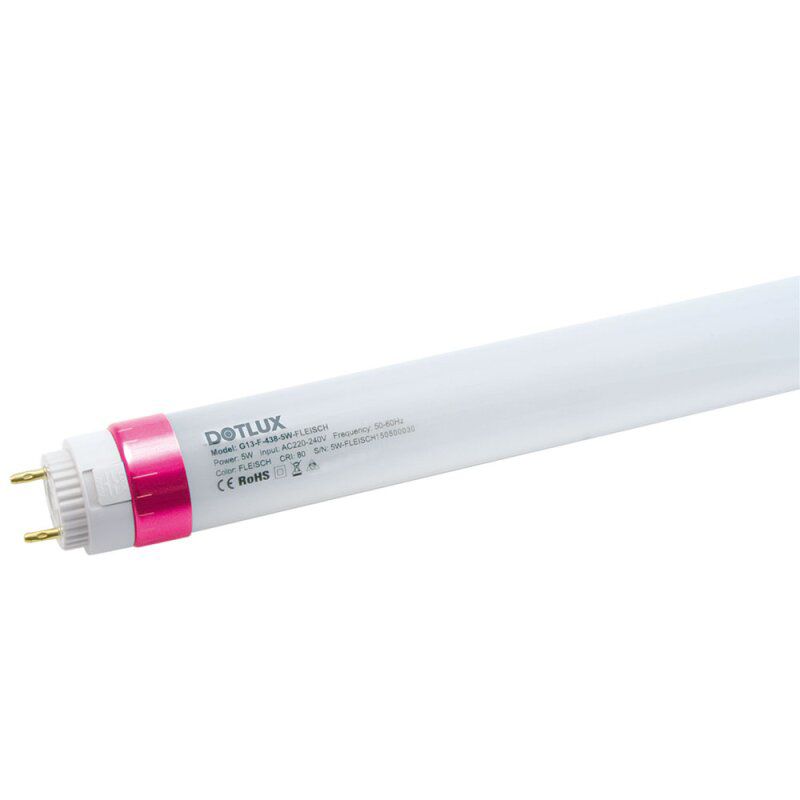 LED-Röhrenlampe G13 T8 LUMENplus 8W rose 750lm opal 180° AC Ø26x600mm 176-240V