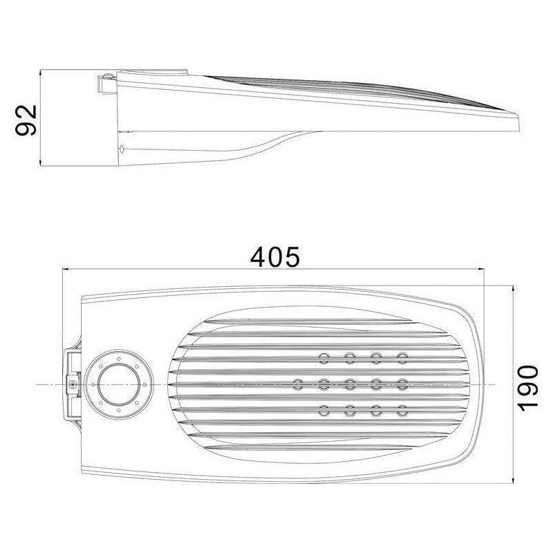 LED-Straßenleuchte 20W BELUGAmicro 4000K Aufs/Ans 48-76mm 2400lm sw elektr.Trafo