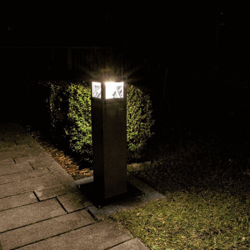 LED-Pollerleuchte 15W WAY IP65 4000K Alu 800lm gr 1LED Gl_tr