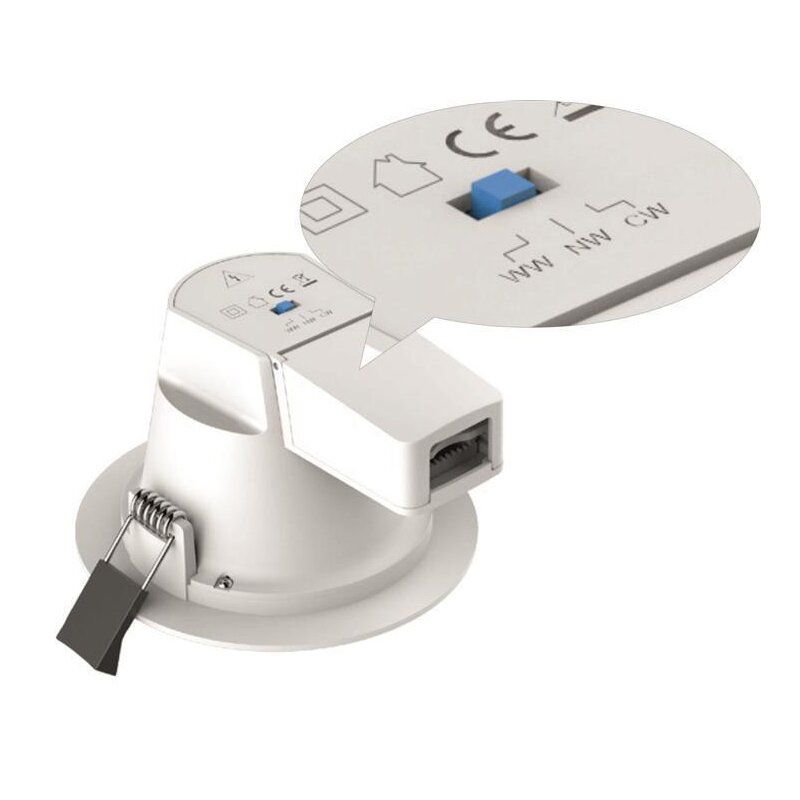 LED-Einbaustrahler 21W CIRCLEugr Konv ws 3000-5700K 1LED 2450lm Kst IP54 mt