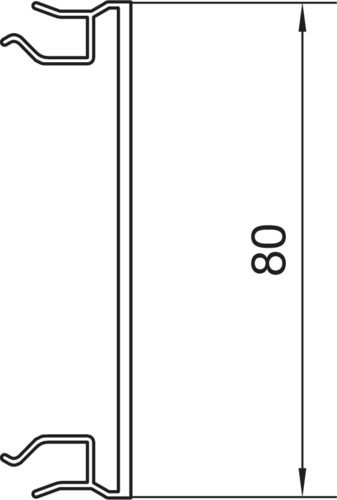 Oberteil GEB-K Kst ver-ws 80x2000mm unbeh glatt RAL9016
