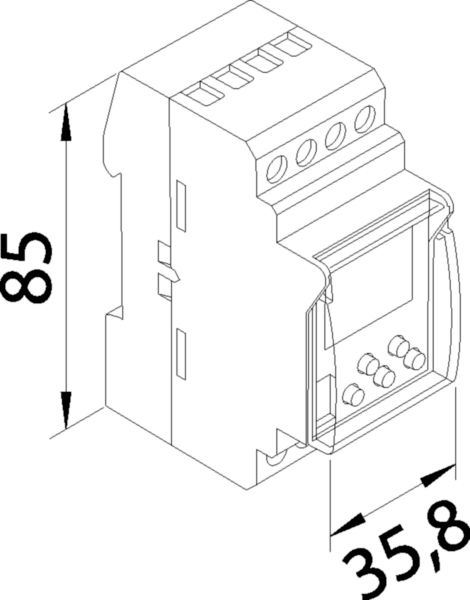Schaltuhr digi 230VAC 1kan 43800h 2TE BT REG Bluetooth 24 h Programm