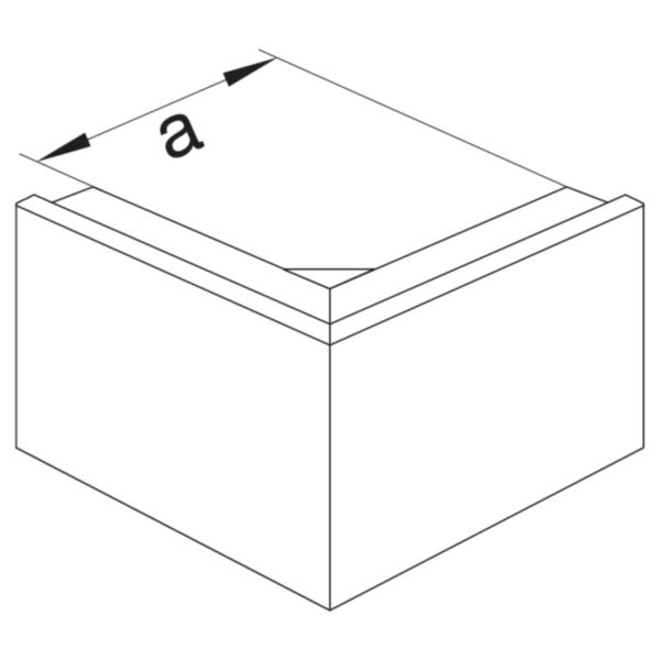 Außeneck LF-K 130x82mm 90° ver-ws Kst RAL9016 UT/OT