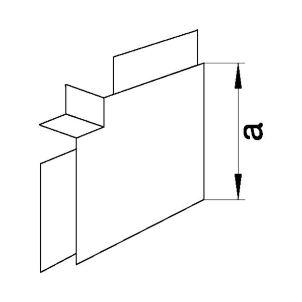 Flachwinkel LF-K HFT 30x30mm Kst unbeh ver-ws RAL9016 hfr