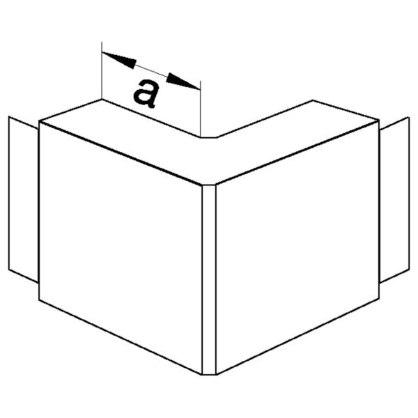 Außeneck LF-K 230x61mm 90° ver-ws Kst RAL9016 HFT hfr
