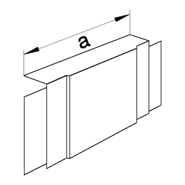 T-Stück LF-K 230x61mm HFT Kst ver-ws RAL9016 unbeh
