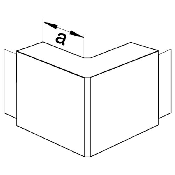 Außeneck LF-K 33x20mm 90° ver-ws RAL9016 HFT Kst hfr