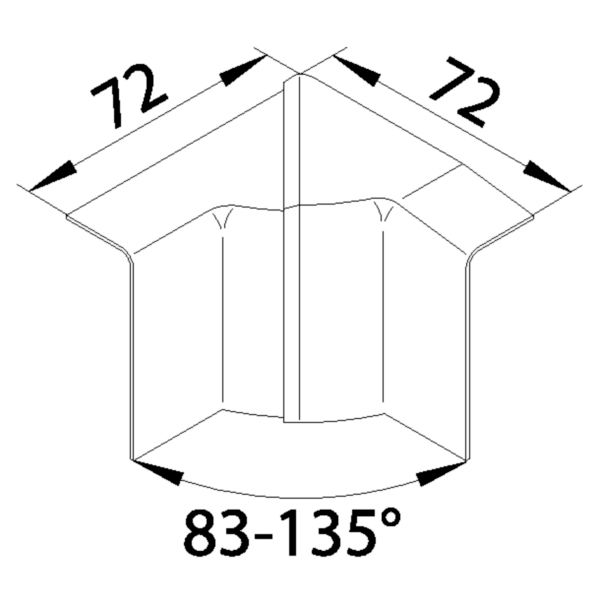 Inneneck SL-K Kst 55mm ver-ws RAL9016 HFT hfr
