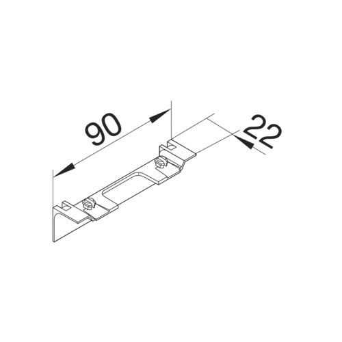 Geräteträger SL-K ver-ws 55x20mm hfr