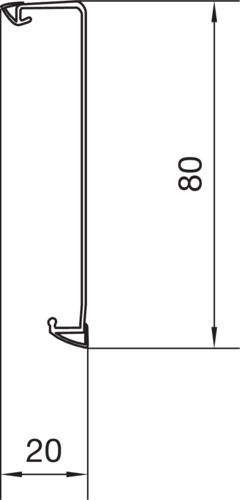 Oberteil SL-K 80mm Kst ver-ws RAL9016