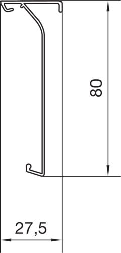 Oberteil SL-K 80mm Kst ver-ws RAL9016