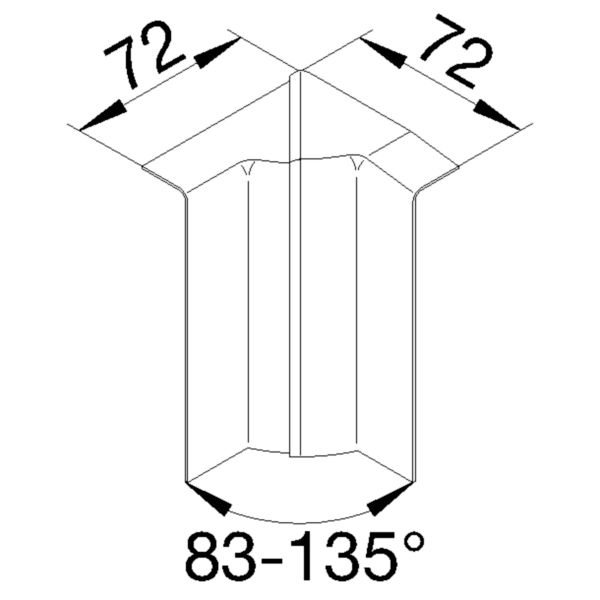 Inneneck SL-K Kst 115mm ver-ws RAL9016 HFT hfr