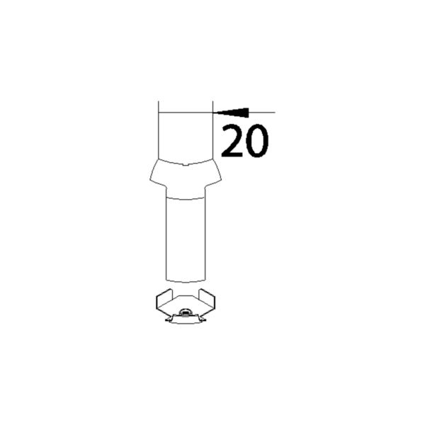 Übergangsstück SL-K ver-w ver-ws115x20mm Eckkanal RAL9016 hfr