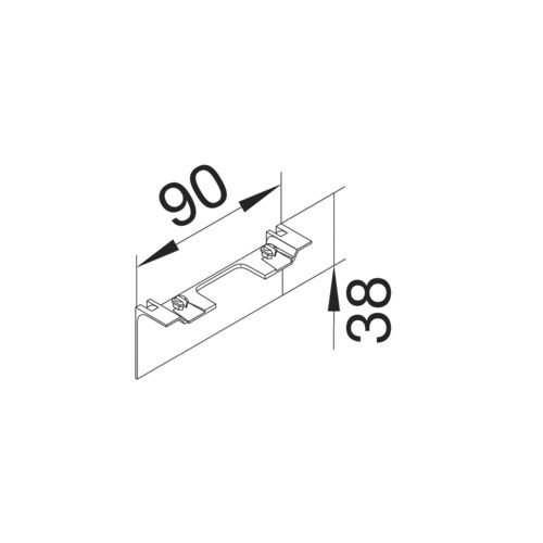 Geräteträger SL-K ver-ws 115x20mm hfr