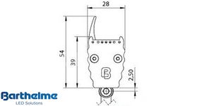 LED-Anbaustrahler 54W BERgamo 3000K Konv 5640lm 1LED Alu IP30 al mt Direktans