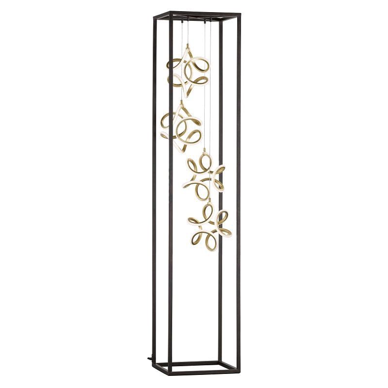 LED-Stehleuchte 52W Gesa 3000K 7600lm sw Konv 4LEDs elektr.Trafo dir/indir