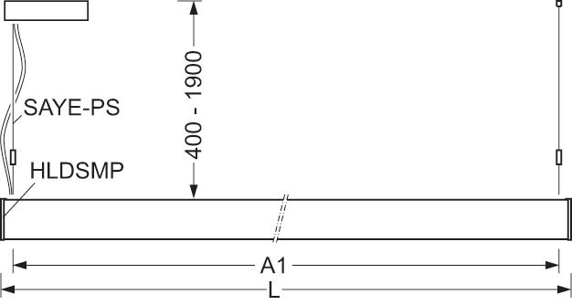 LED-Pendelleuchte 42W 4000K 5951lm Konv 1LED LED nicht austauschbar elektr.Trafo