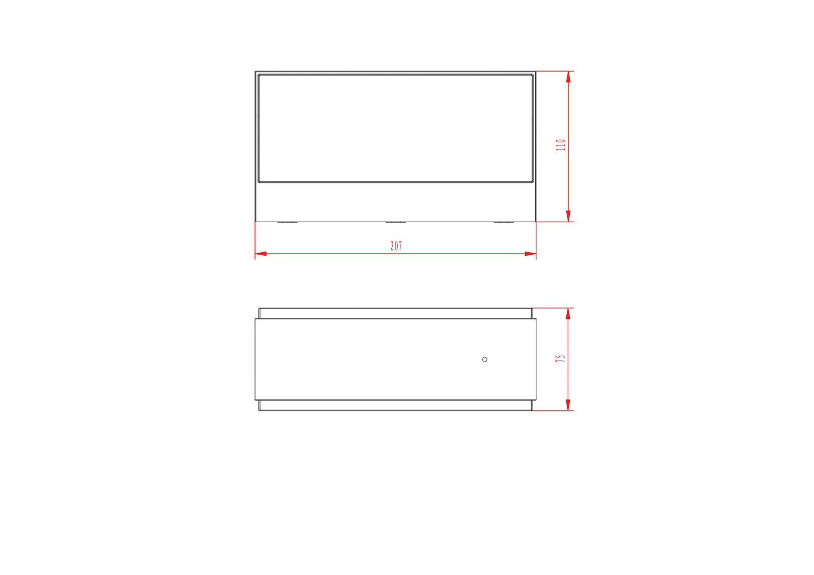 LED-Up/Down Leuchte 10W 3000K 218lm anth Konv IP65 207x75x110mm