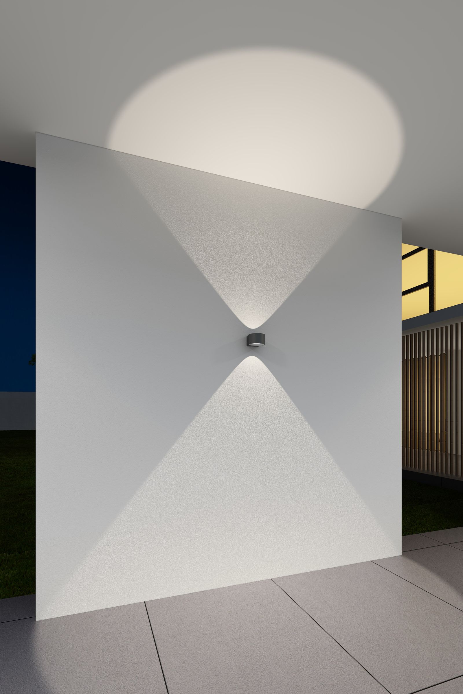 LED-Up/Down Leuchte 12W 3000K 891lm anth Konv IP65 Ø107x121mm