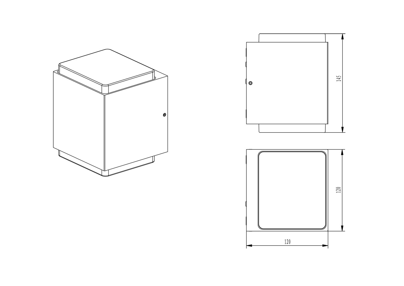 LED-Up/Down Leuchte 12W 3000K 397lm anth Konv IP54 120x120x145mm