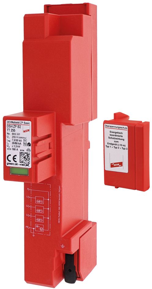 Kombi-Ableiter Sammelsch TN-S TT 230VAC 1,5kV 2TE 4p Netzform TN-S opt