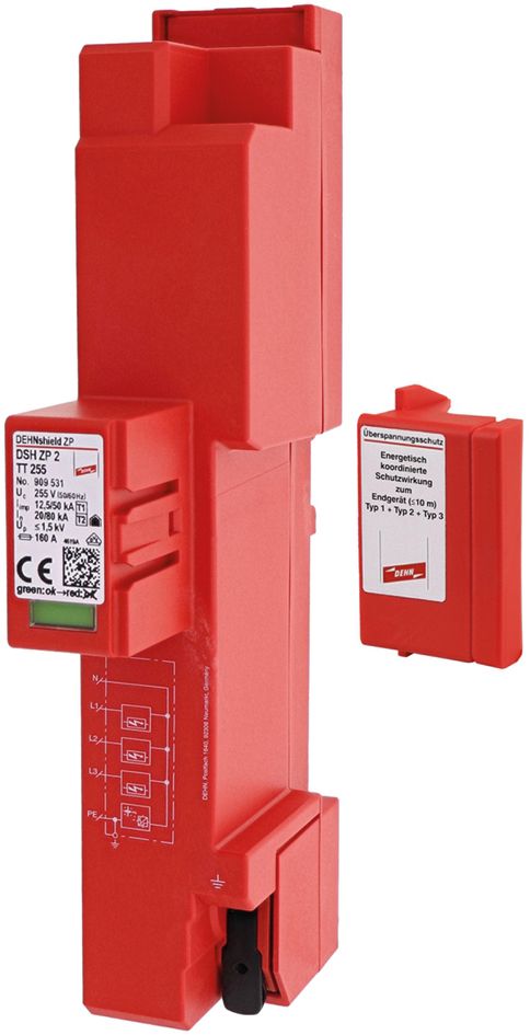 Kombi-Ableiter Sammelsch TN-C 230VAC 3p 1,5kV 2TE Netzform TN-C opt