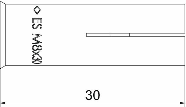 Einschlaganker M8x30mm g/vz ST Ø10mm 30mm 1,7kN Mit Zulassung