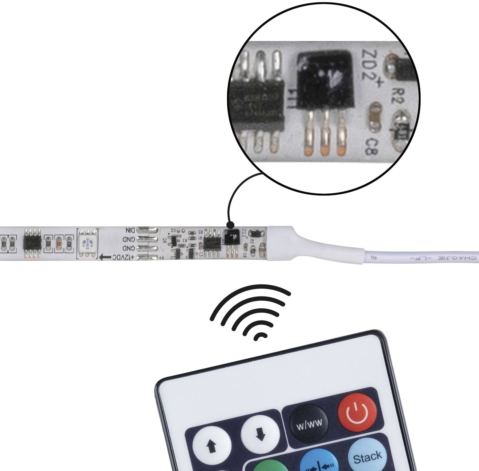 LED-Lichtband 2W/m SimpLED rgb 30Stk/m IP20 LED nicht austauschbar 5000mm DC