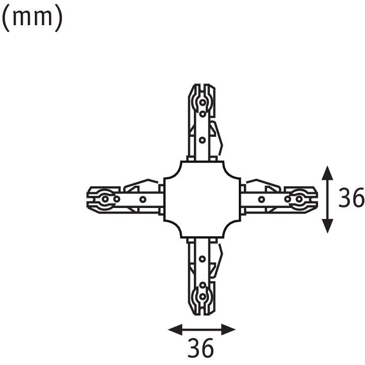 Kupplung/Verbinder X sw 1p 104mm