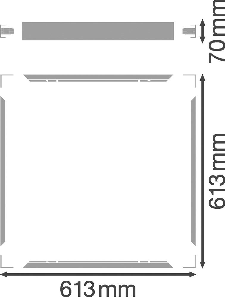 Aufbaurahmen ws SURFACE MOUNT Alu L613mm B613mm H70mm