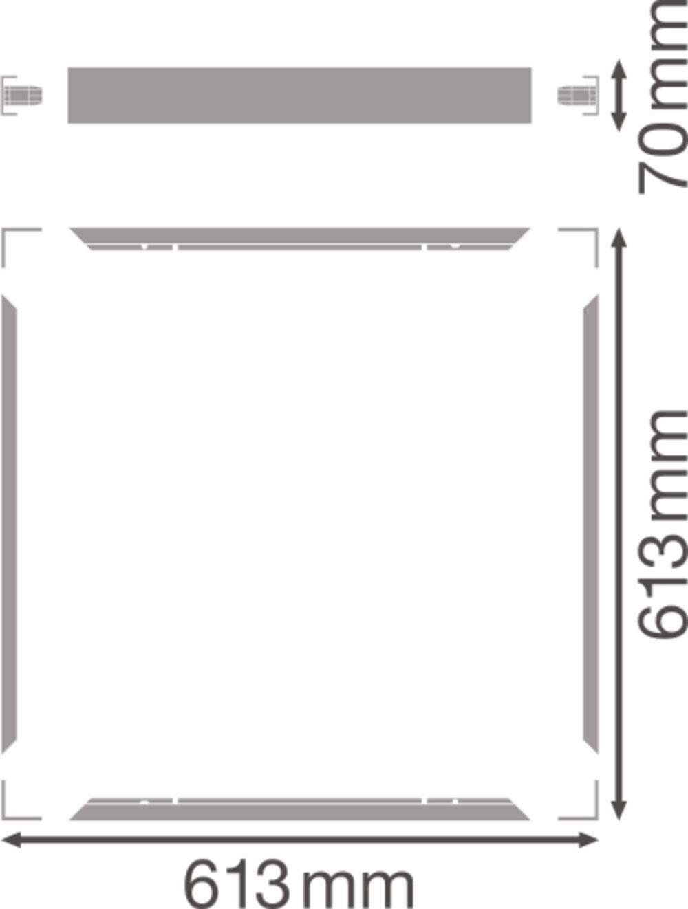 Aufbaurahmen ws SURFACE MOUNT Alu L613mm B613mm H70mm