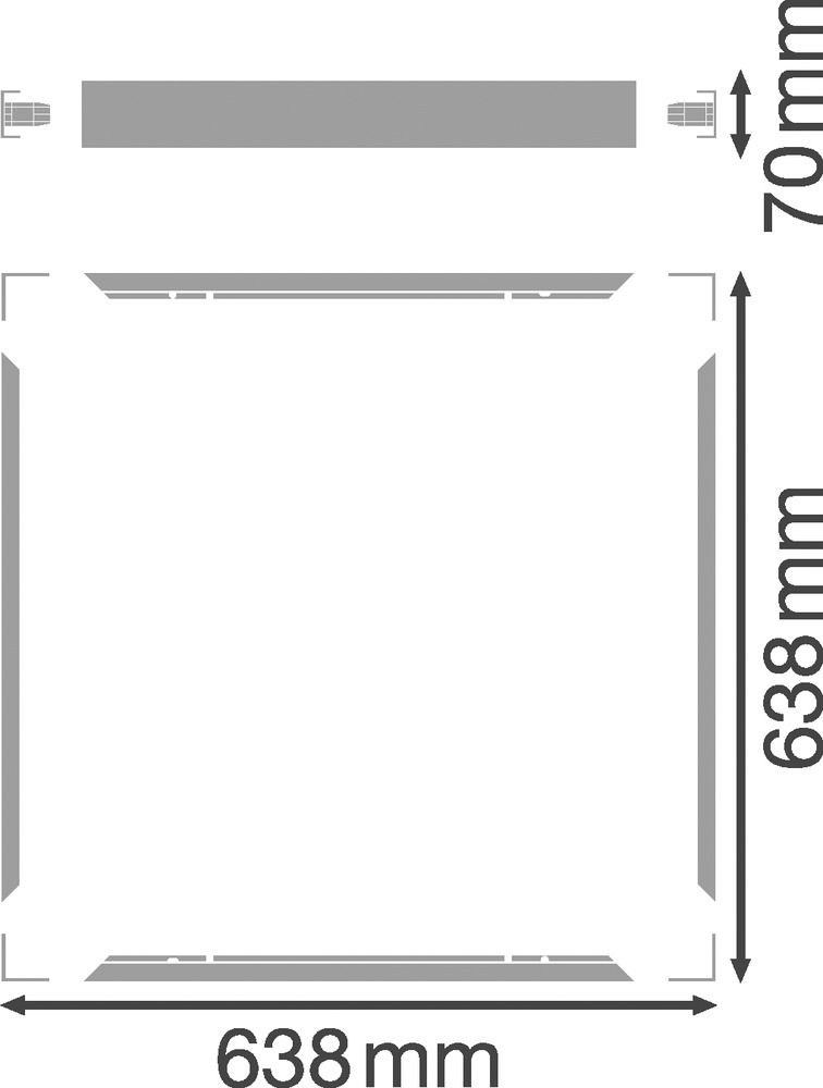 Aufbaurahmen ws SURFACE MOUNT Alu L638mm B638mm H70mm