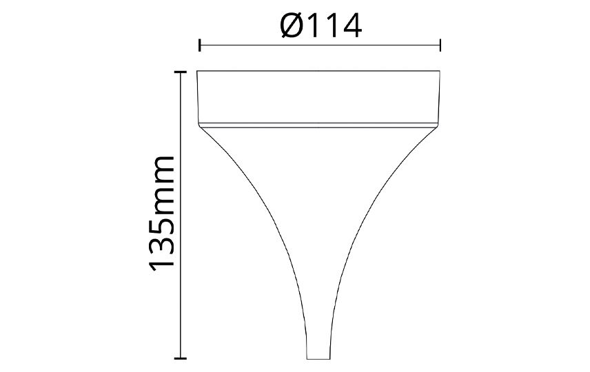 Baldachin sw ZIP mt Kst Ø114x135mm