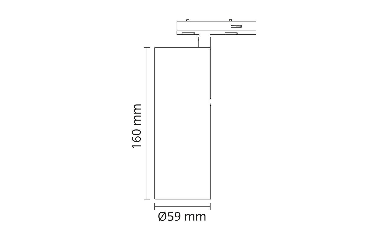 LED-Schienenstrahler 17W ZIP TUBE MINI 2700K Konv Dimmung DSI 1LED 830lm Alu ws