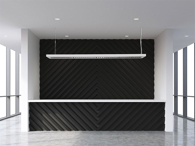LED-Rasterleuchte 45W 4000K 5000lm ws Konv Dimmung DALI IP20 1545x145x25mm