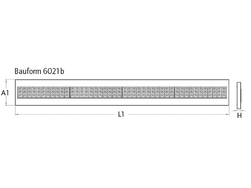 LED-Rasterleuchte 45W 4000K 5000lm ws Konv Dimmung DALI IP20 1545x145x25mm