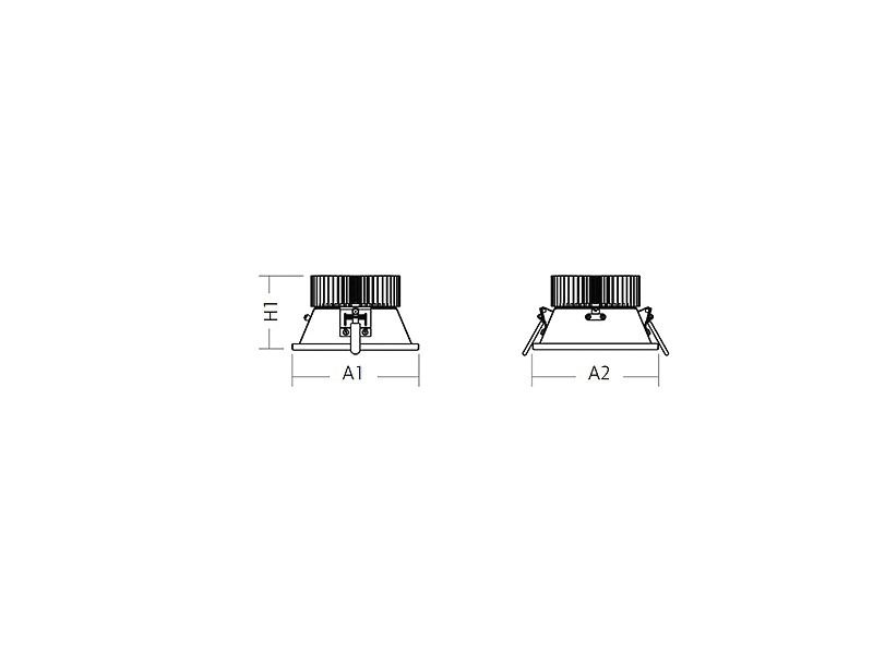 LED-Einbaustrahler 28W 4000K 3300lm Konv ws mt 1LED ST IP40 RF:hochglänzend
